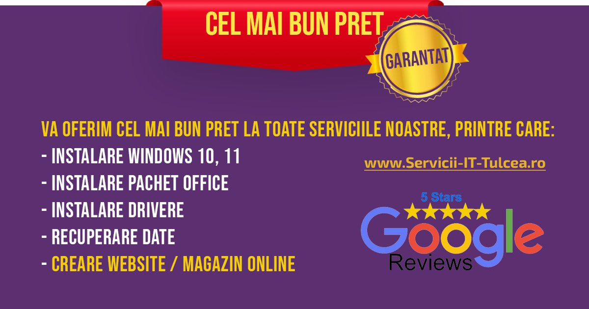 Cel mai bun pret Servicii IT Tulcea
